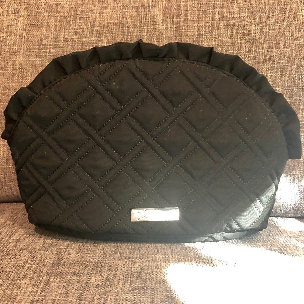 Vera Bradley Quilted Ruffle Clamshell Makeup Bag